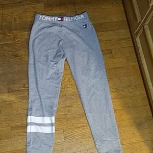a pair of grey leggings